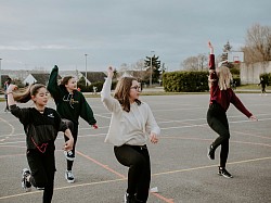 Some of our Physical education students, in Phoenix, with one of our physical instructors